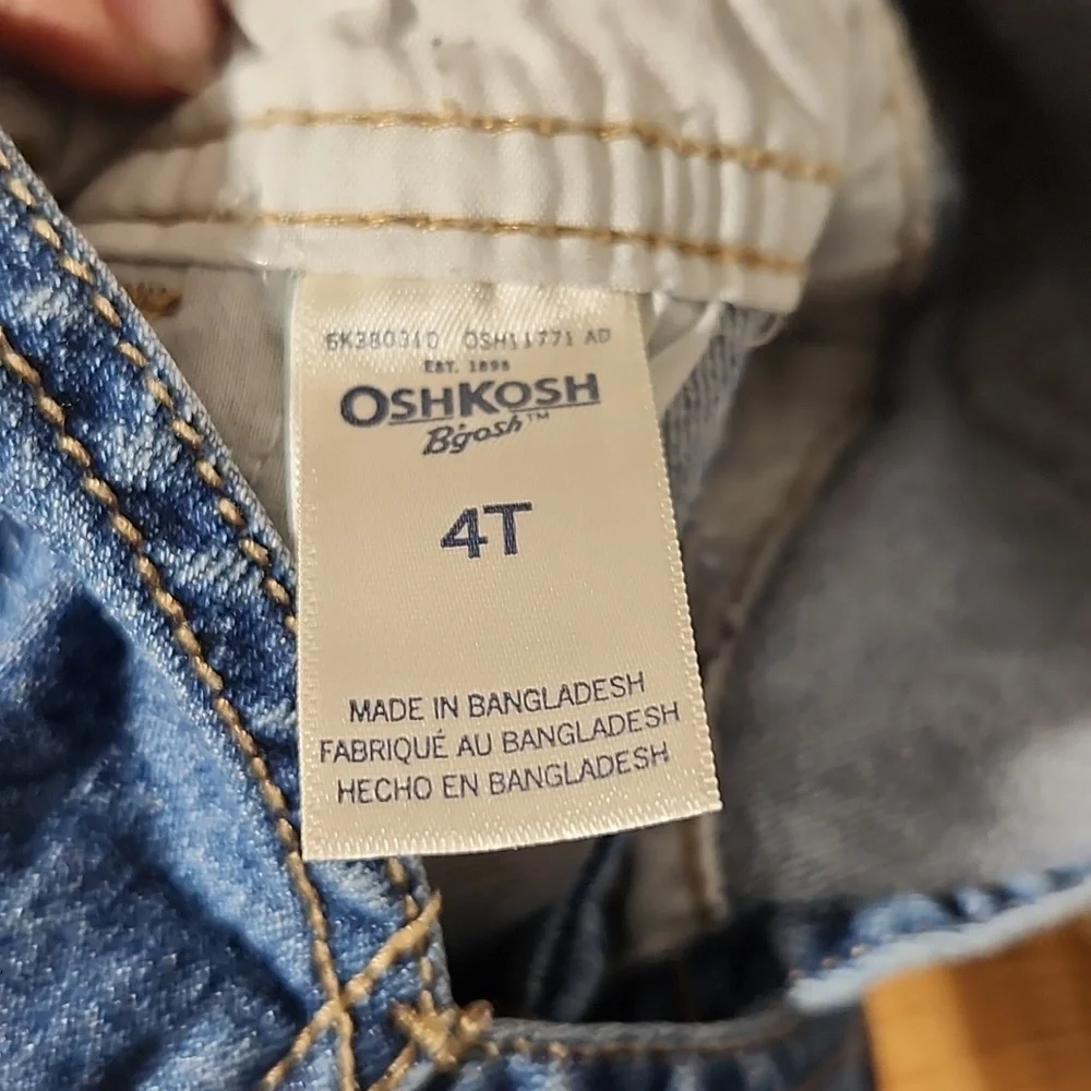 4T Toddler Jean Shortalls Short Overall Oshkosh